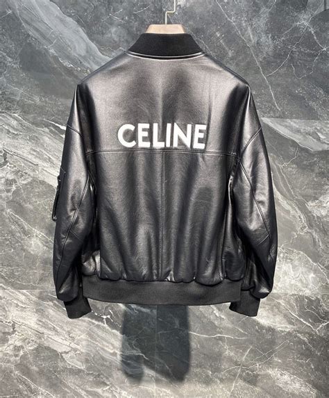 celine white leather jacket|Celine bomber jacket price.